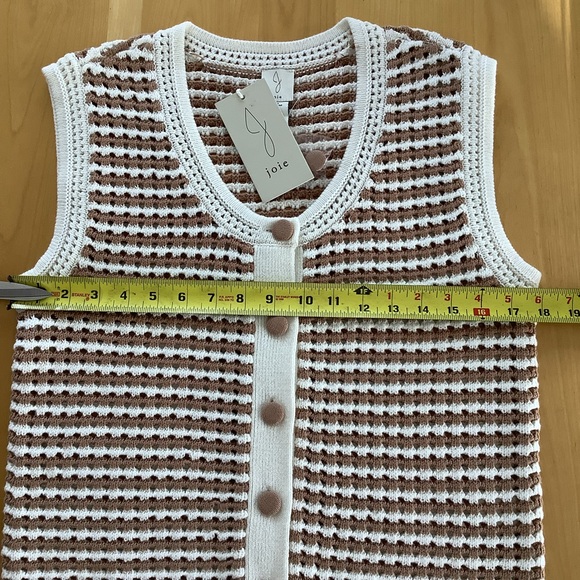 NWT Joie Striped Knit Vest Boho Med - Picture 6 of 6